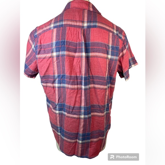 Gap Standard Fit Short Sleeve plaid Shirt Men’s Xl - Picture 2 of 3